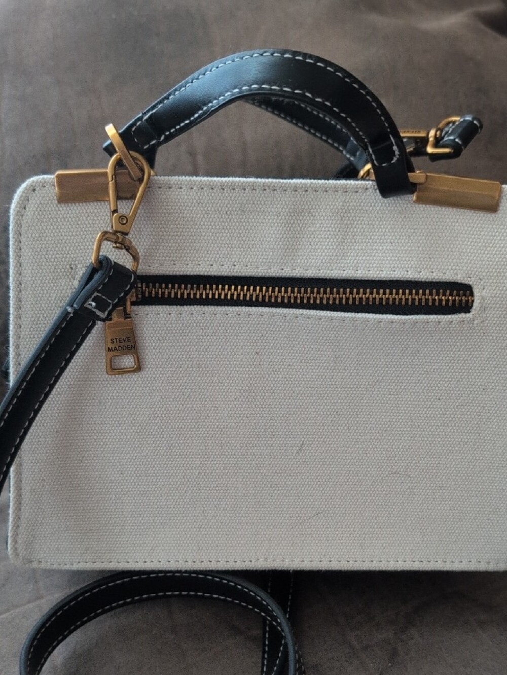 *TODAY ONLY 40% OFF* Steve Madden Mini Canvas Satchel with Coin Pouch - Picture 4 of 5